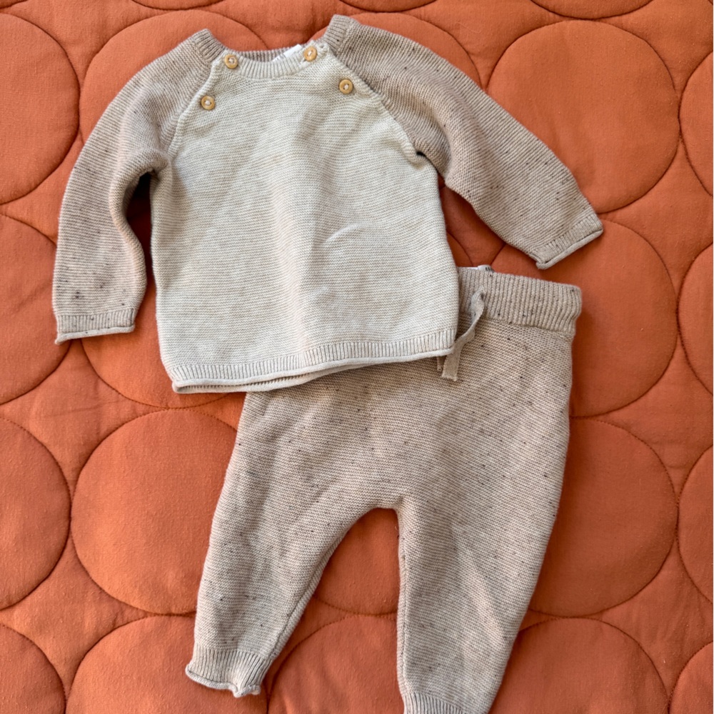 H&M Sweater Set Neutral Newborn